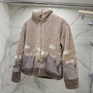 Nordstrom's Cozy Brown and Cream Sherpa Jacket